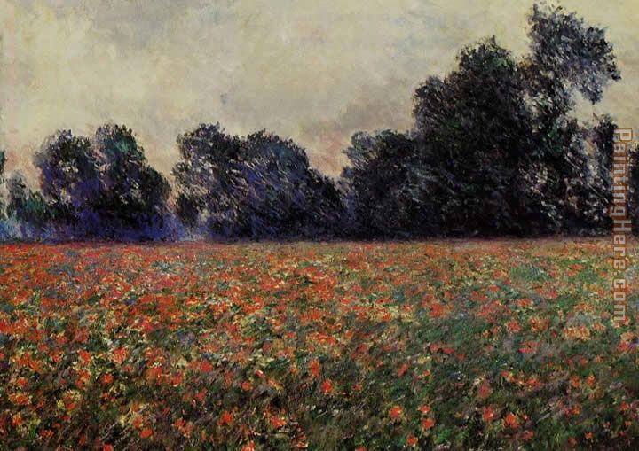 Poppies at Giverny painting - Claude Monet Poppies at Giverny art painting